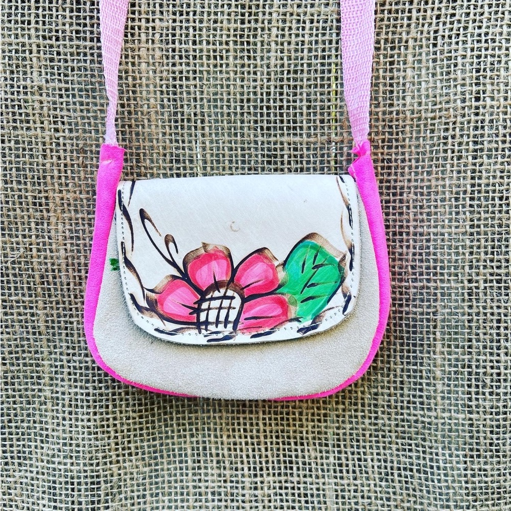 Leather Flower Mini Bag